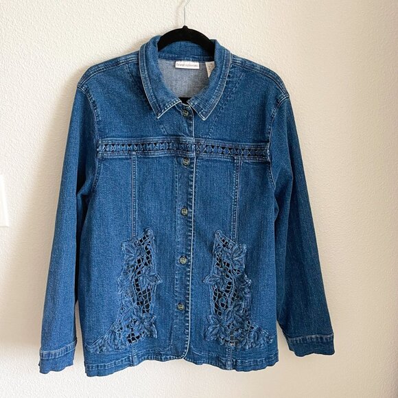 Draper’s & Damon’s Soft Stretch Denim Embellished Jacket - Picture 1 of 8